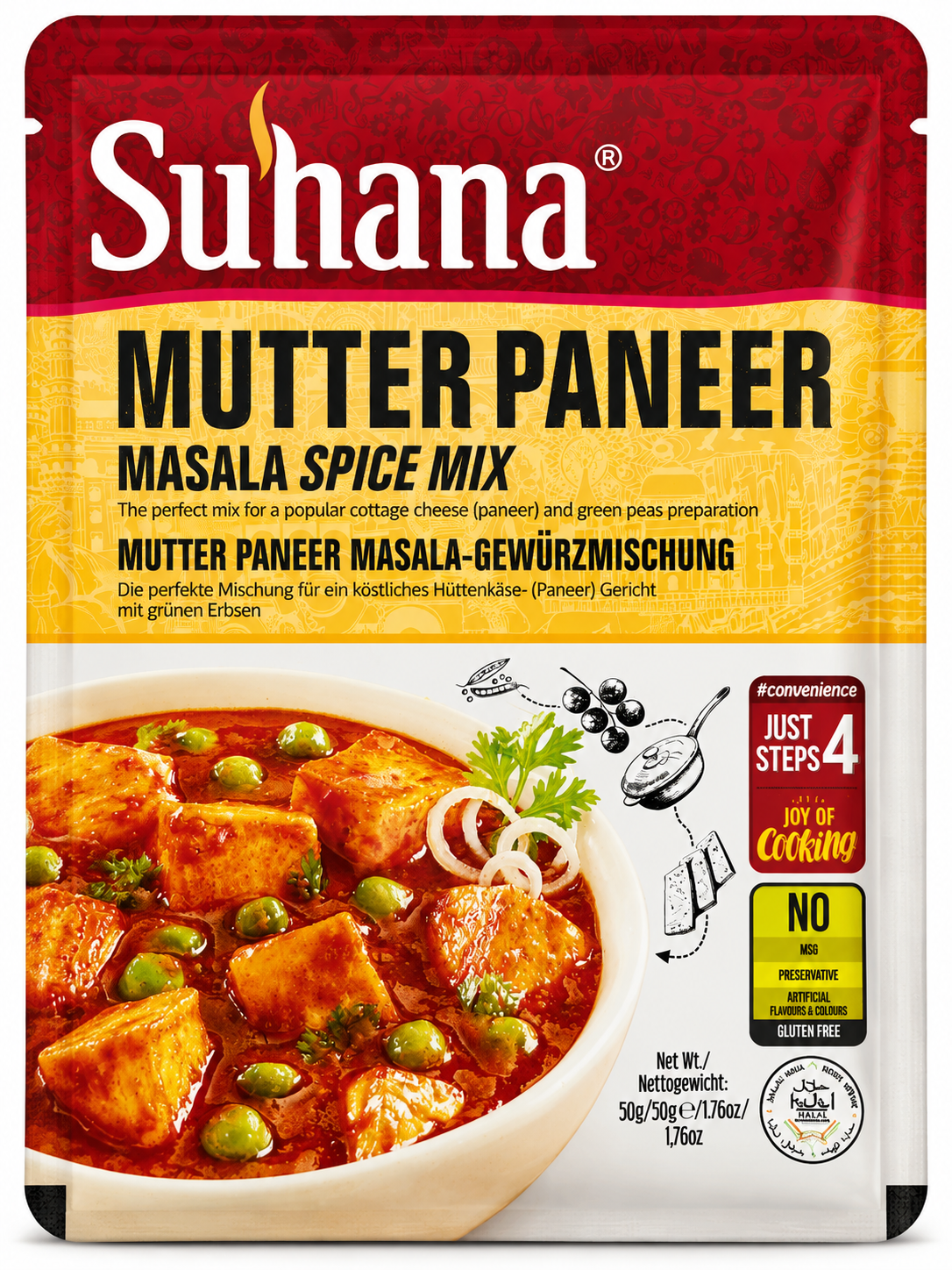 Suhana RTC Mutter Paneer Mix 50g