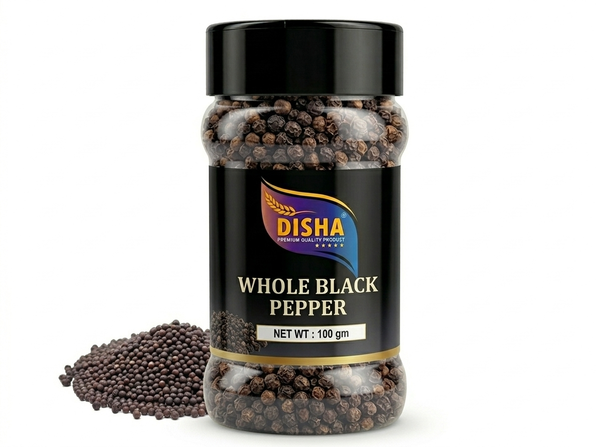 DISHA BLACK PEPPER WHOLE 100GX12