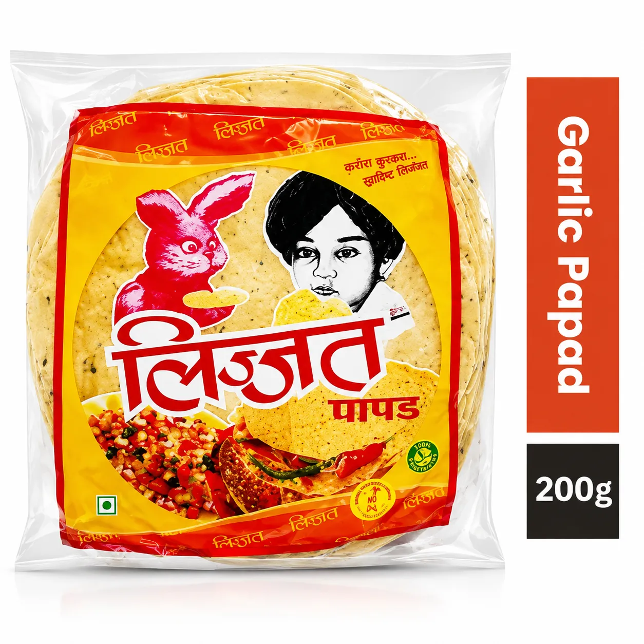 Lijjat Papad Garlic 200g