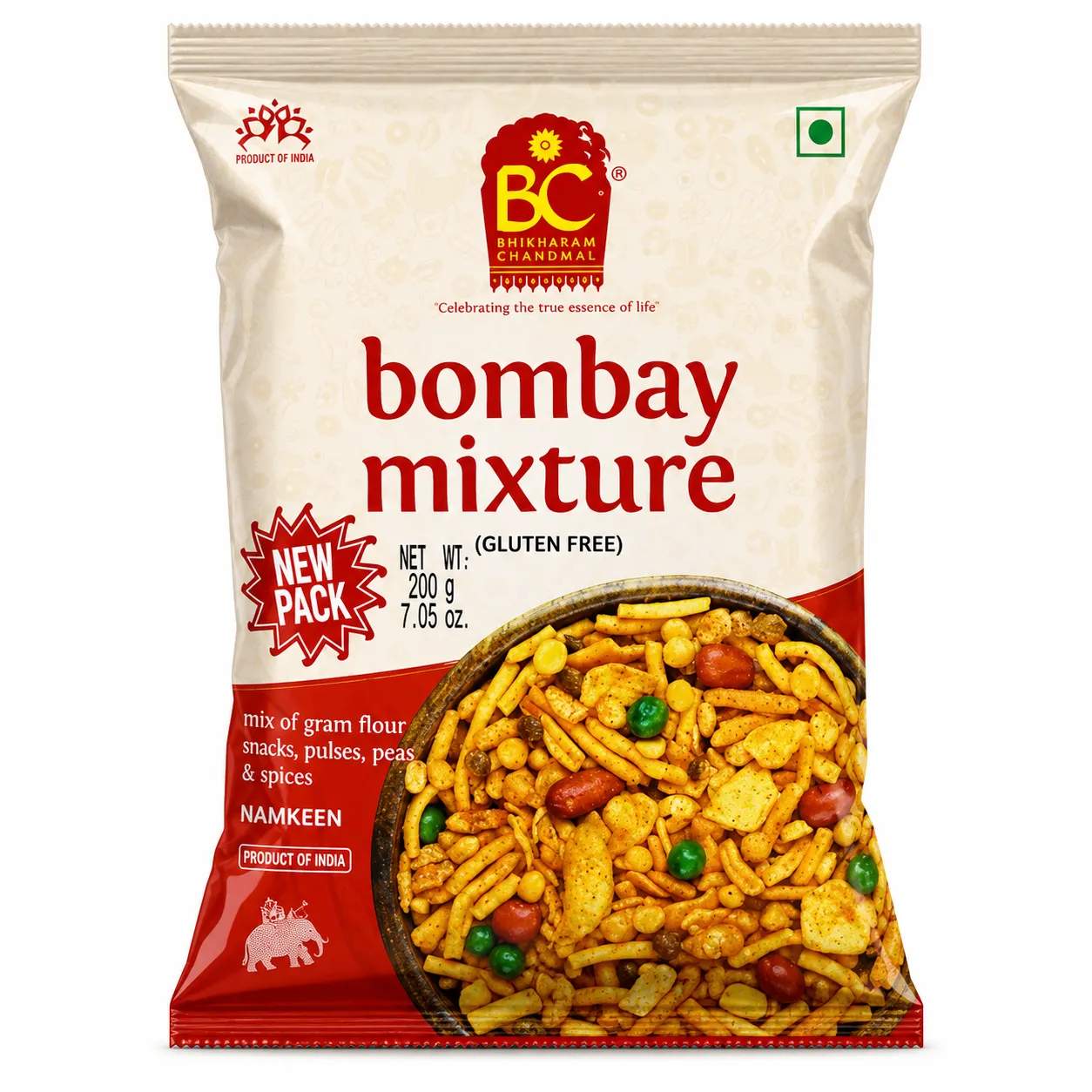 Bombay Mixture 200g (7.05 oz) | Indian Namkeen Snack Mix | Gluten Free | BC Bhikharam Chandmal