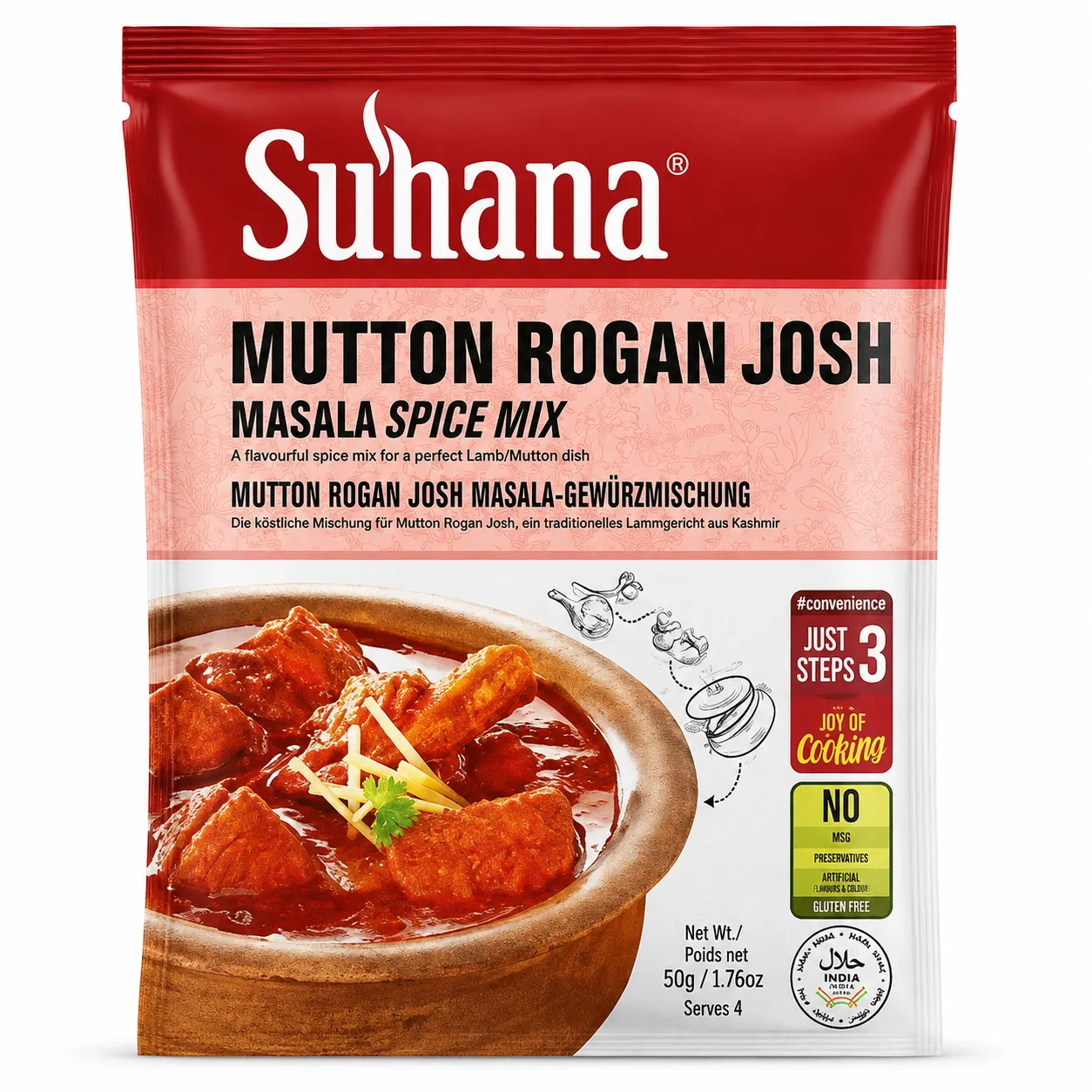 Suhana RTC Mutton Rogan Josh Mix Dairy Free 80g