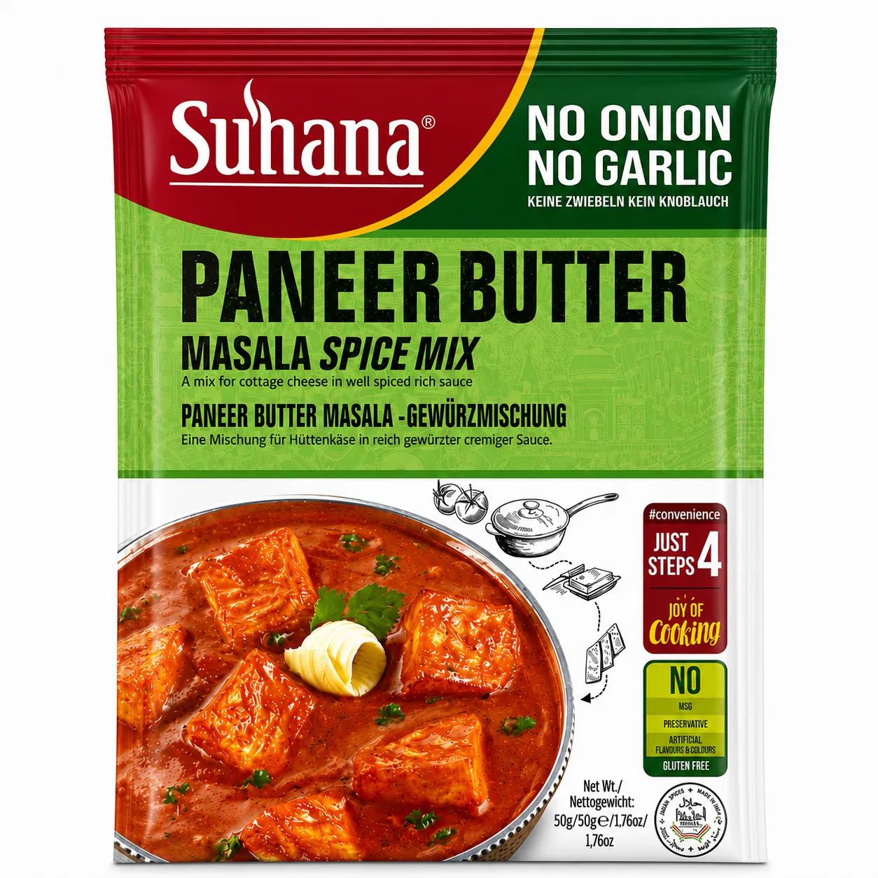 SUHANA RTC PANEER BUTTER MASALA SPICE MIX  80g