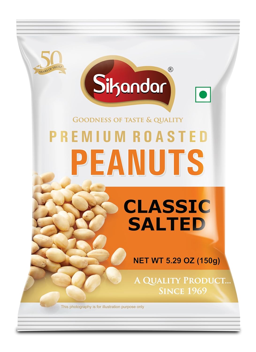 Sikandar Roasted Peanuts Classic Salted 150g