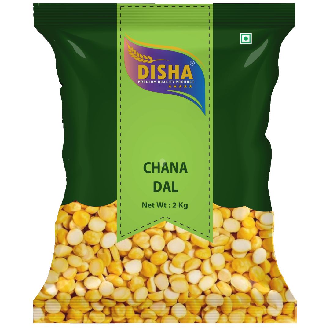 Disha Chana Dal 2kg | Premium Split Chickpeas | Indian Gram Dal | Lentils