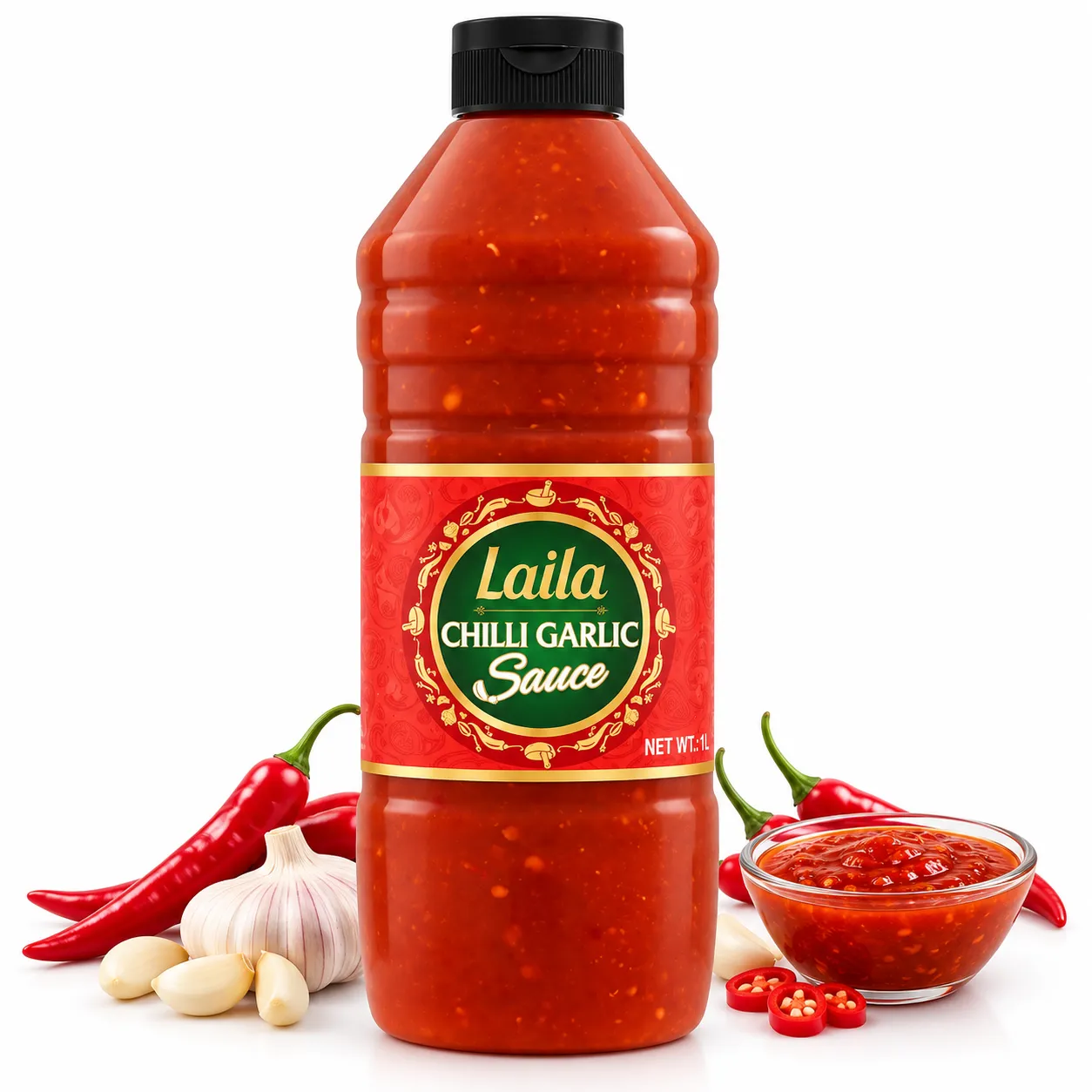 Laila Sauce Chilli and Garlic 1LT X 6