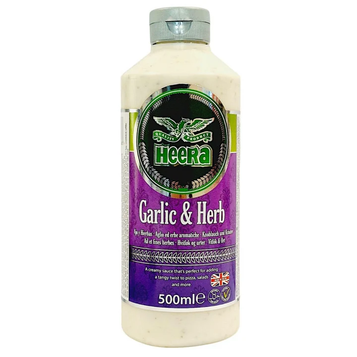 Heera Garlic & Herb Sauce 500ml – Creamy Garlic & Herb Sauce