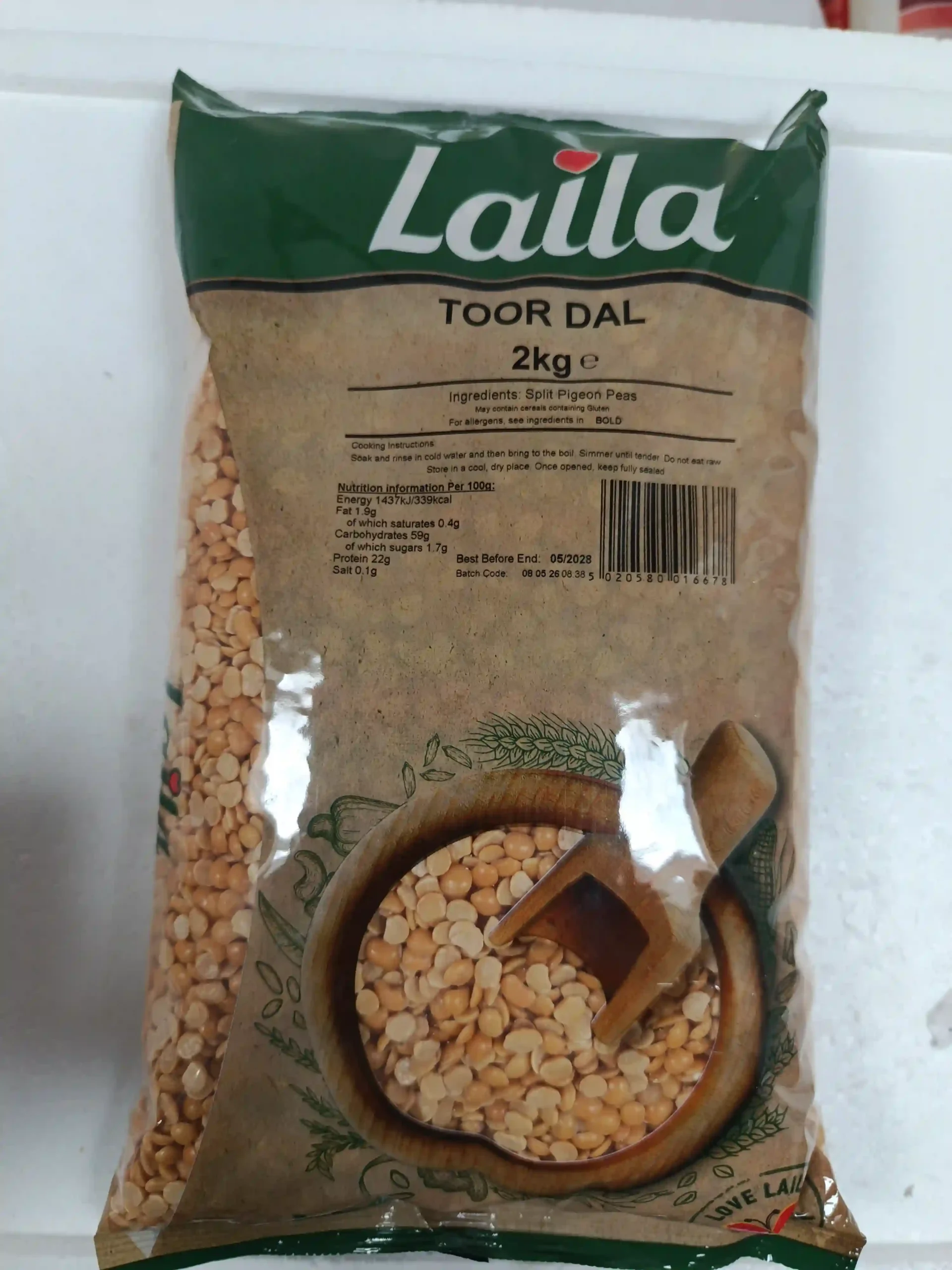 LAILA TOOR DAL PLAIN 2KG