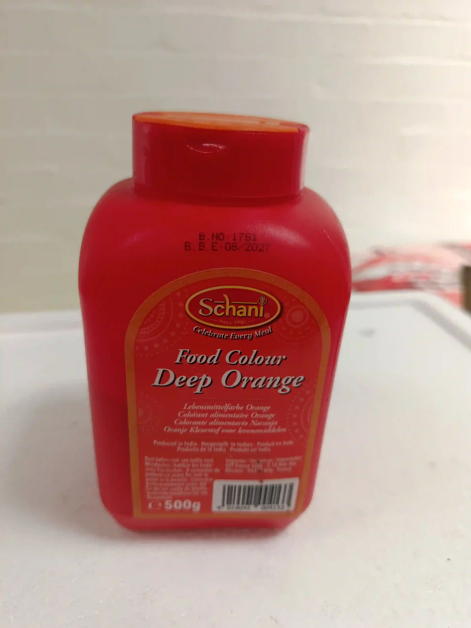 SCHANI DEEP ORANGE FOOD COLOUR 500GM