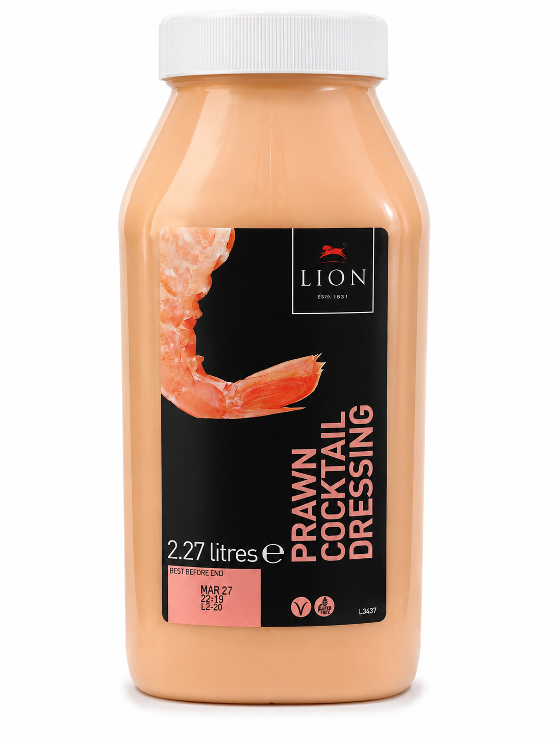 Lion Prawn Cocktail Dressing 2.27L Large Catering Bottle Salad Seafood Sauce