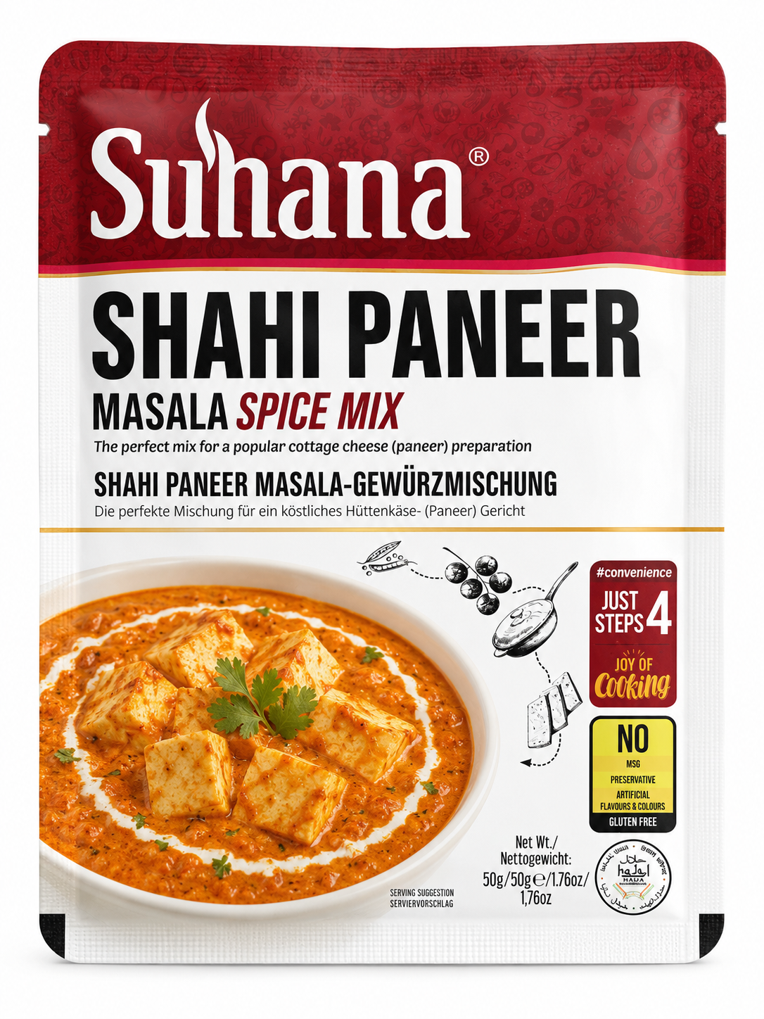 Suhana Shahi Paneer Masala Spice Mix 50gX10PCS