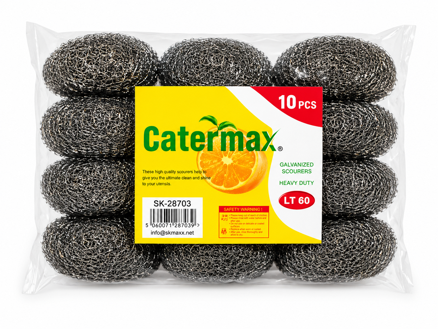 CATERMAX GALVANIZED METAL SCOURERS 10PC PACK