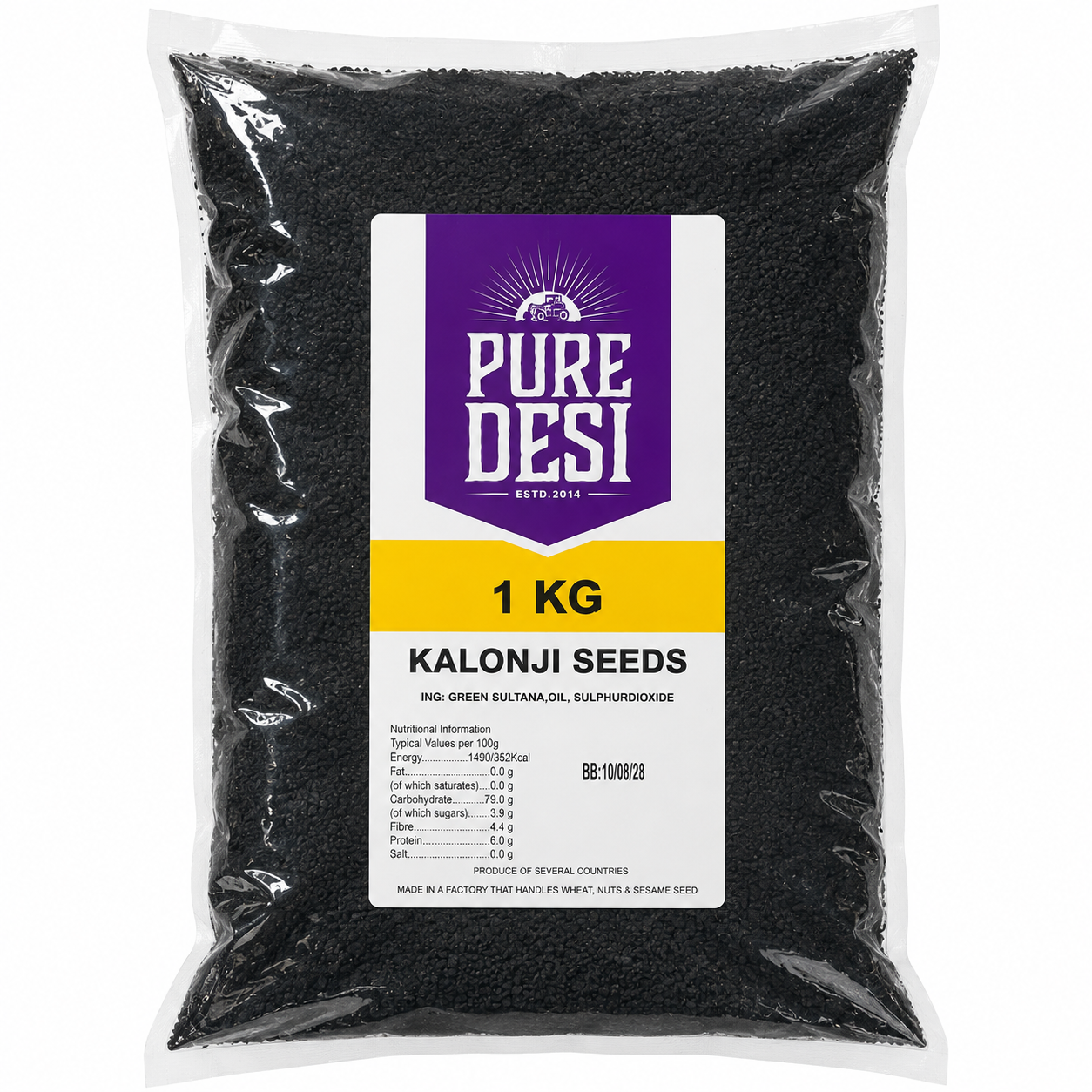 Pure Desi Kalonji Seeds 1KG | Black Cumin Seeds | Nigella Seeds