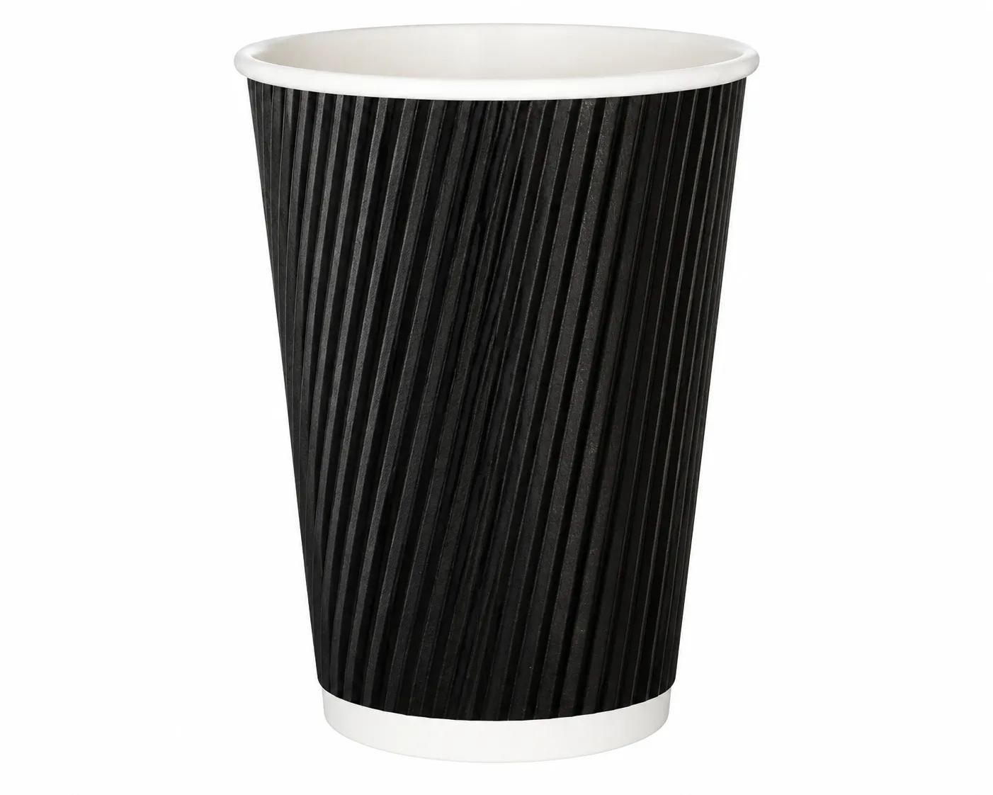 8oz Black Ripple Wall Paper Cups  500 PCS ( 25PCSX20)