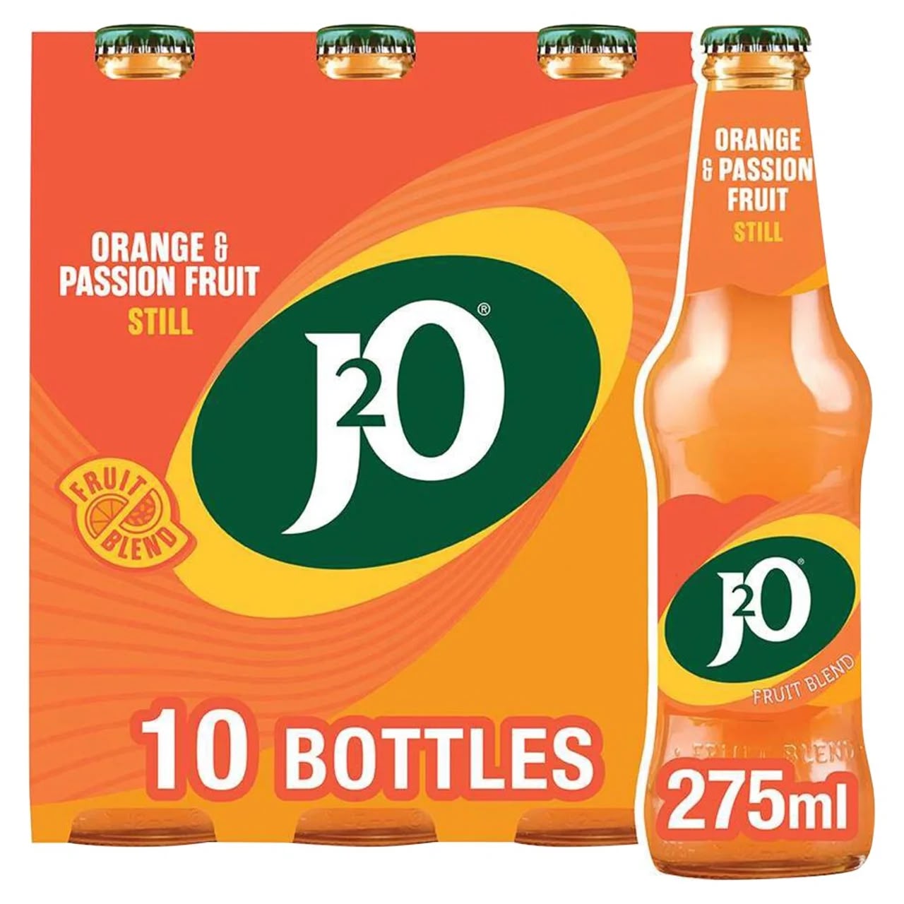 J2O Orange & Passion Fruit Still Fruit Blend  24X275ML