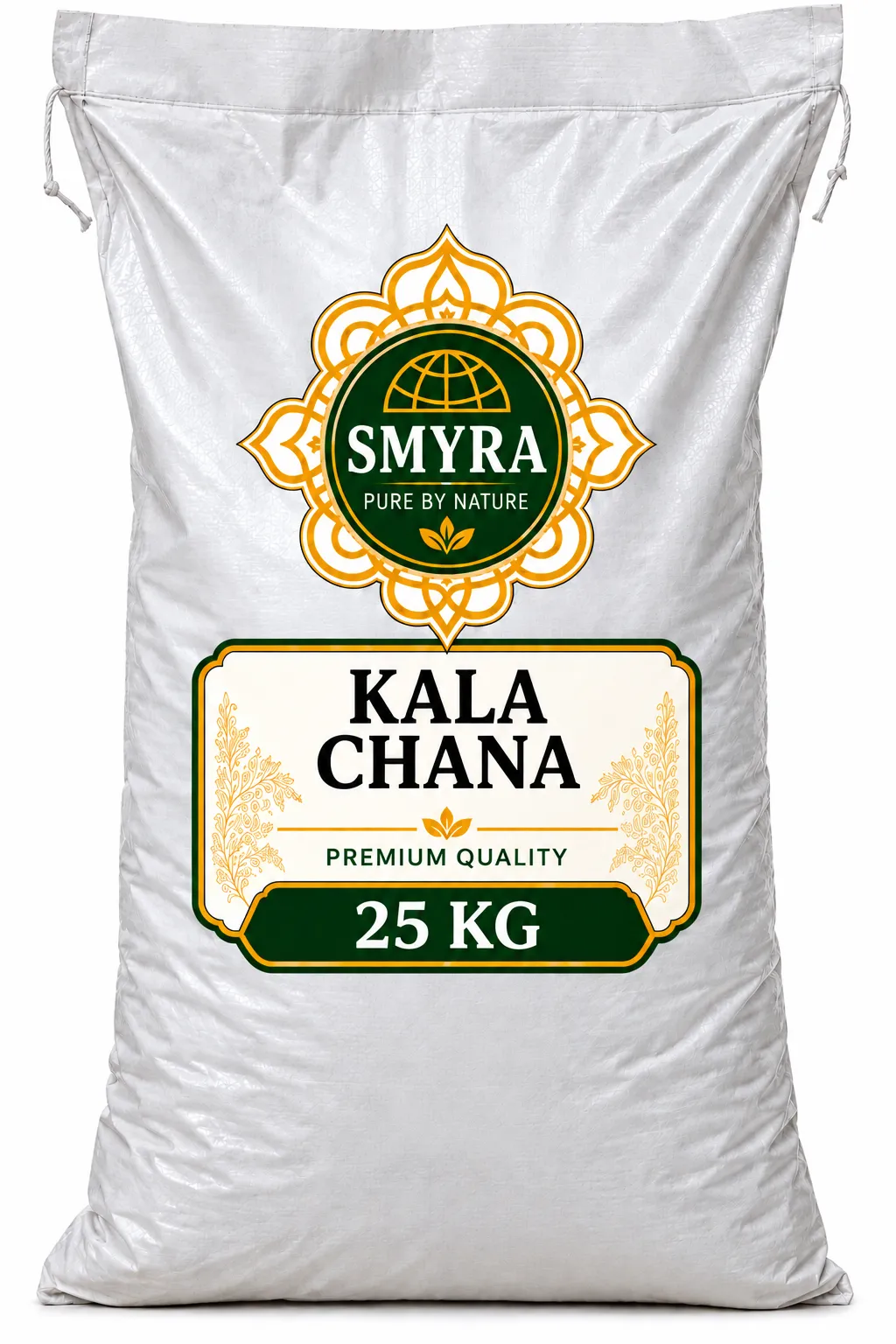 Smyra Kala Chana 25kg  Premium Quality Black Chickpeas / Desi