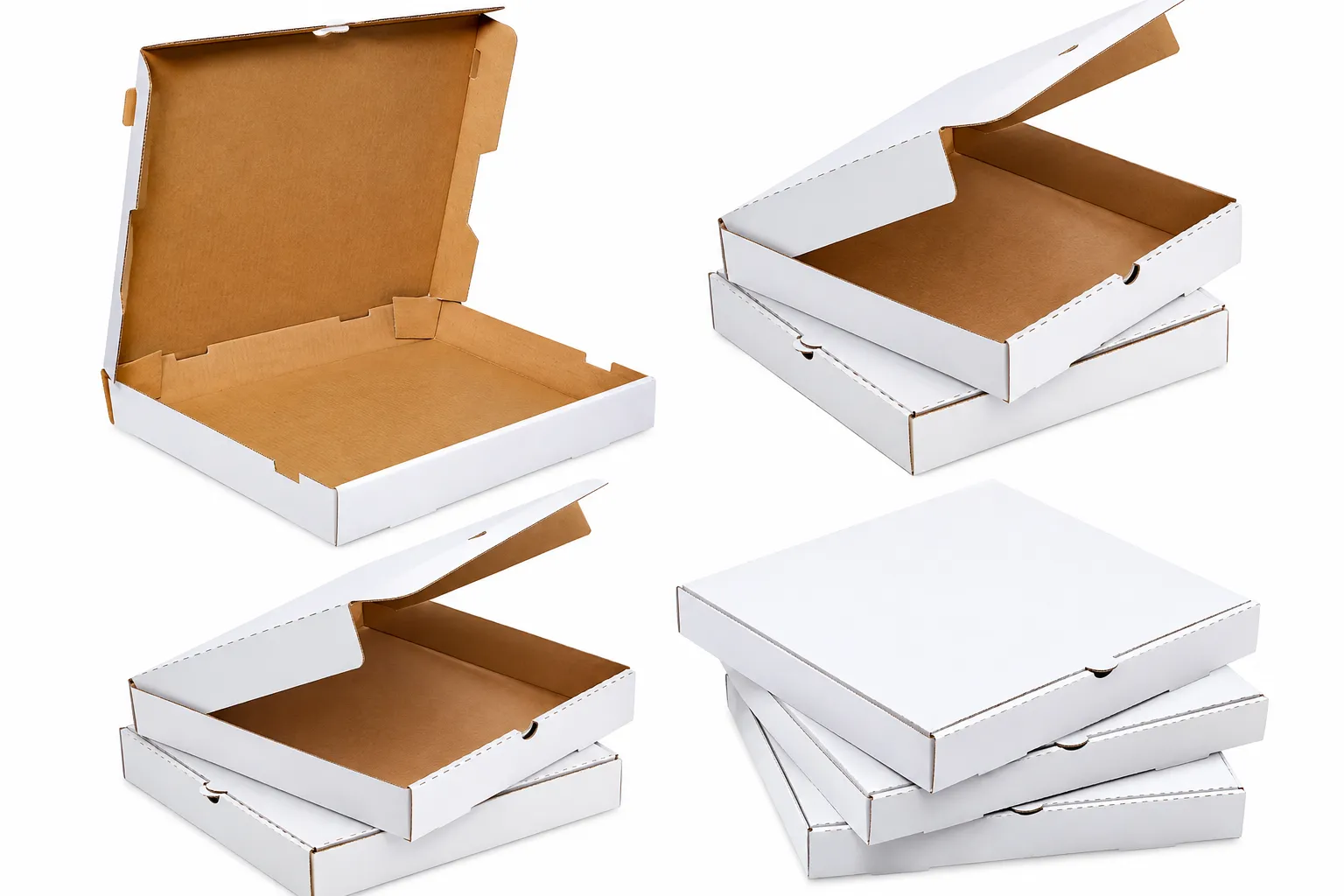 Plain White Pizza Boxes 12″ ( 100PCS )