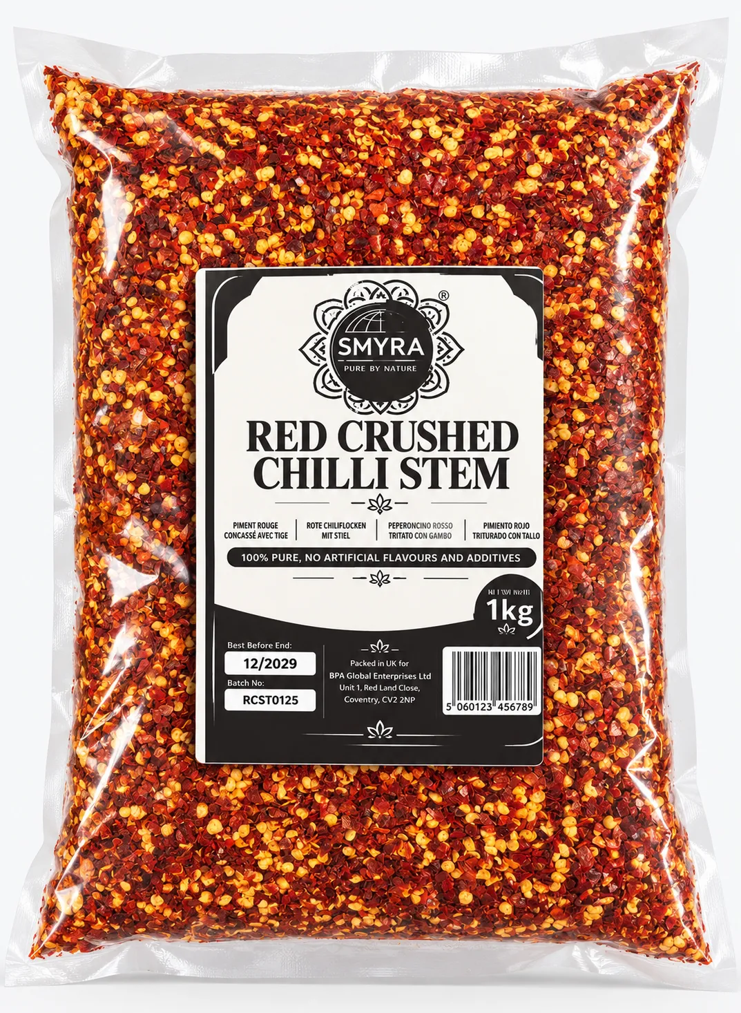 SMYRA Red Crushed Chilli Stem 1kg