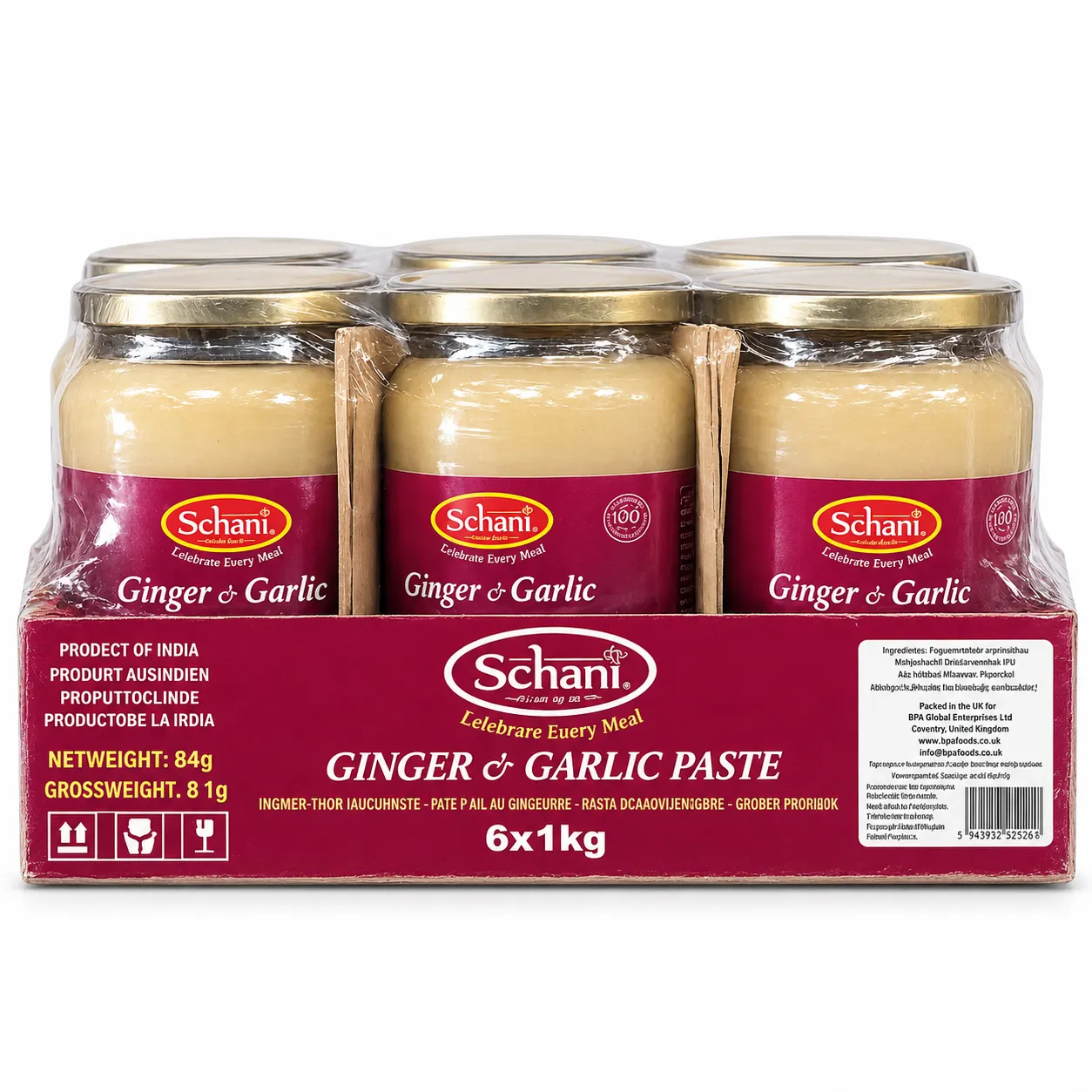 Schani Ginger & Garlic Paste 6 x 1kg